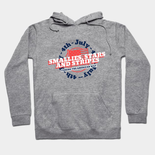 Smallies, Stars, and Stripes: Fishing the American Way on the 4th of July Hoodie by lildoodleTees